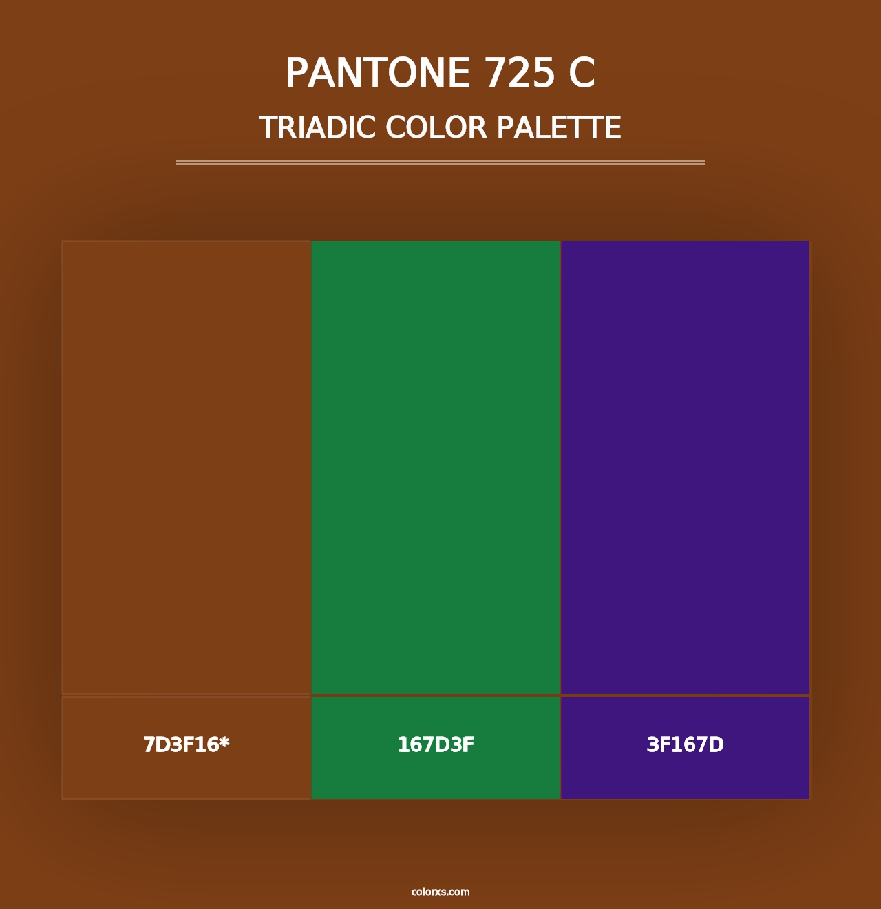 PANTONE 725 C - Triadic Color Palette