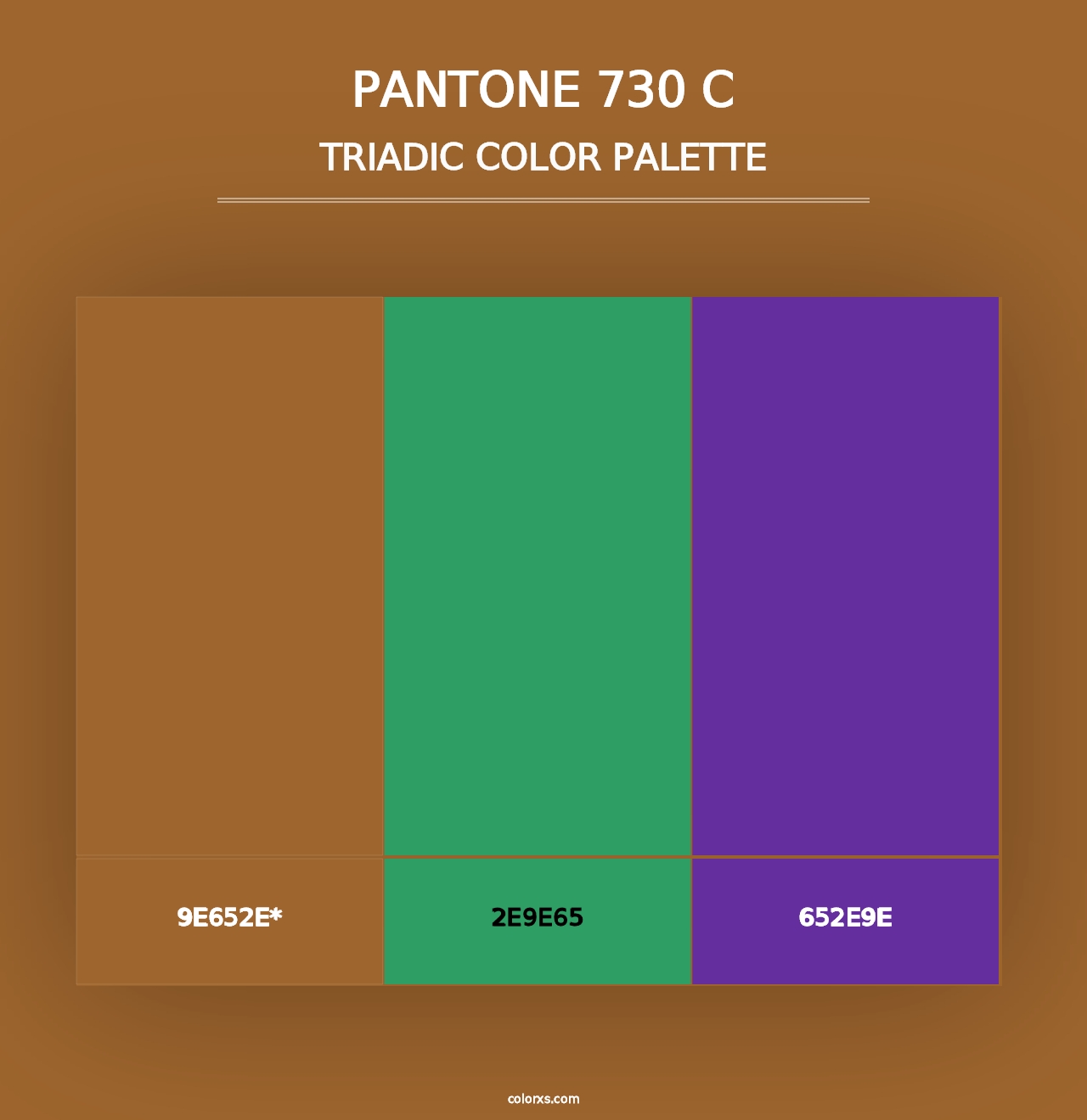 PANTONE 730 C - Triadic Color Palette