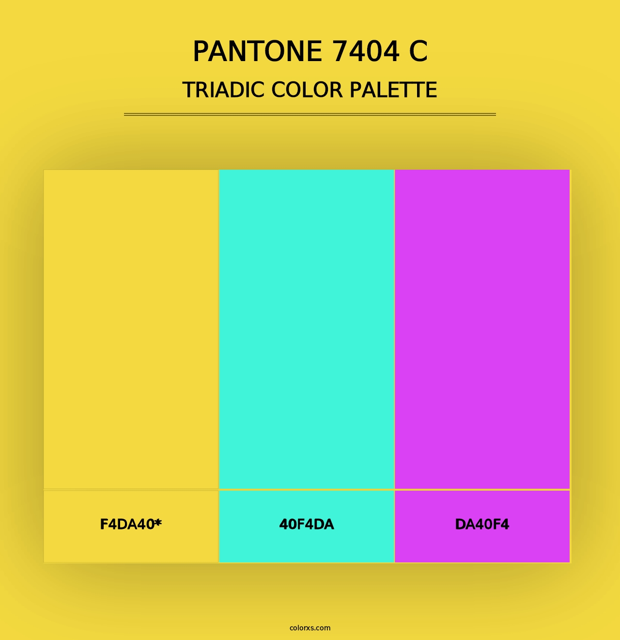 PANTONE 7404 C - Triadic Color Palette