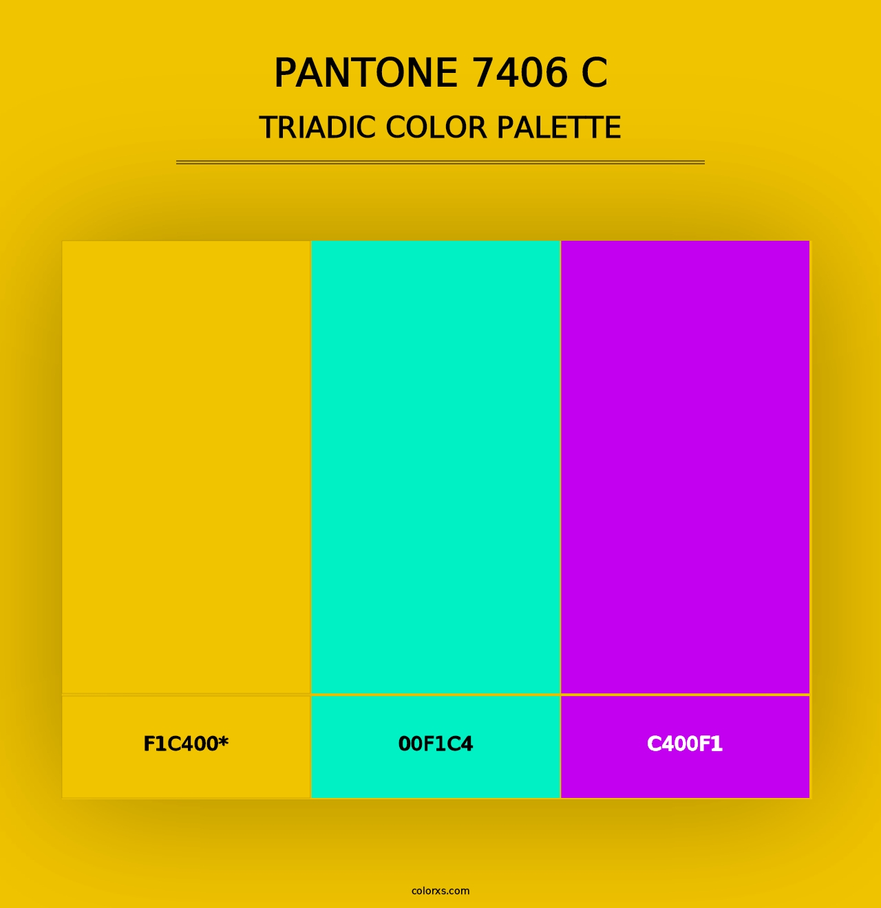 PANTONE 7406 C - Triadic Color Palette