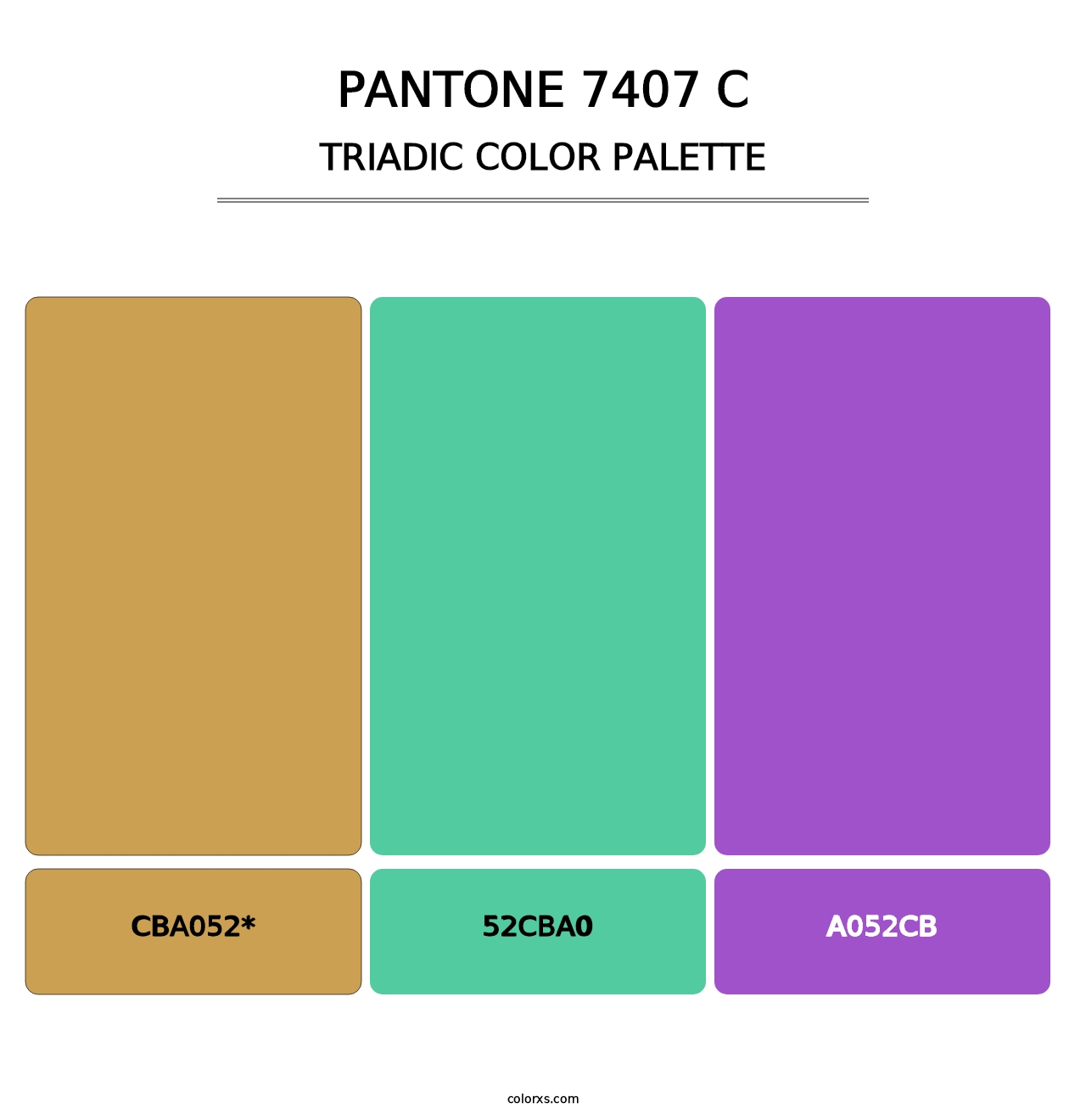 PANTONE 7407 C - Triadic Color Palette