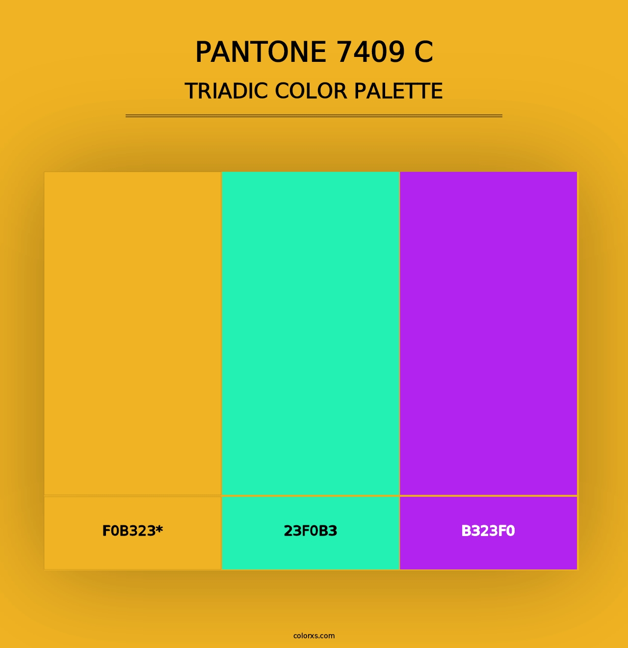 PANTONE 7409 C - Triadic Color Palette