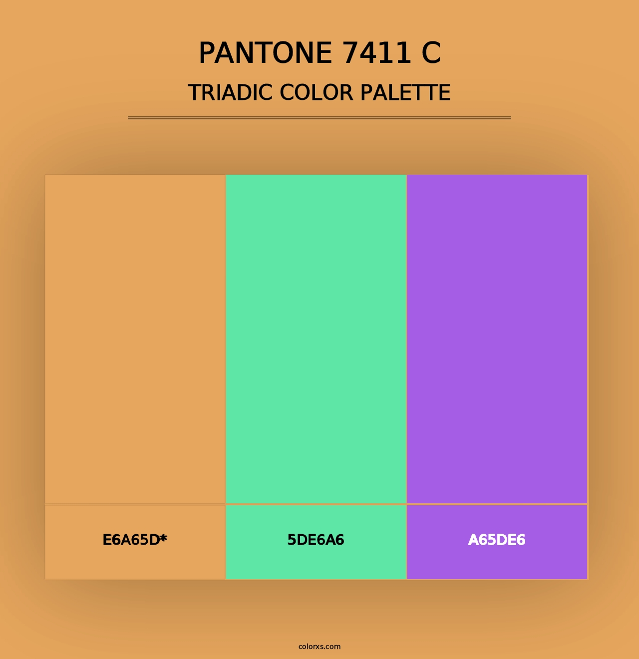 PANTONE 7411 C - Triadic Color Palette