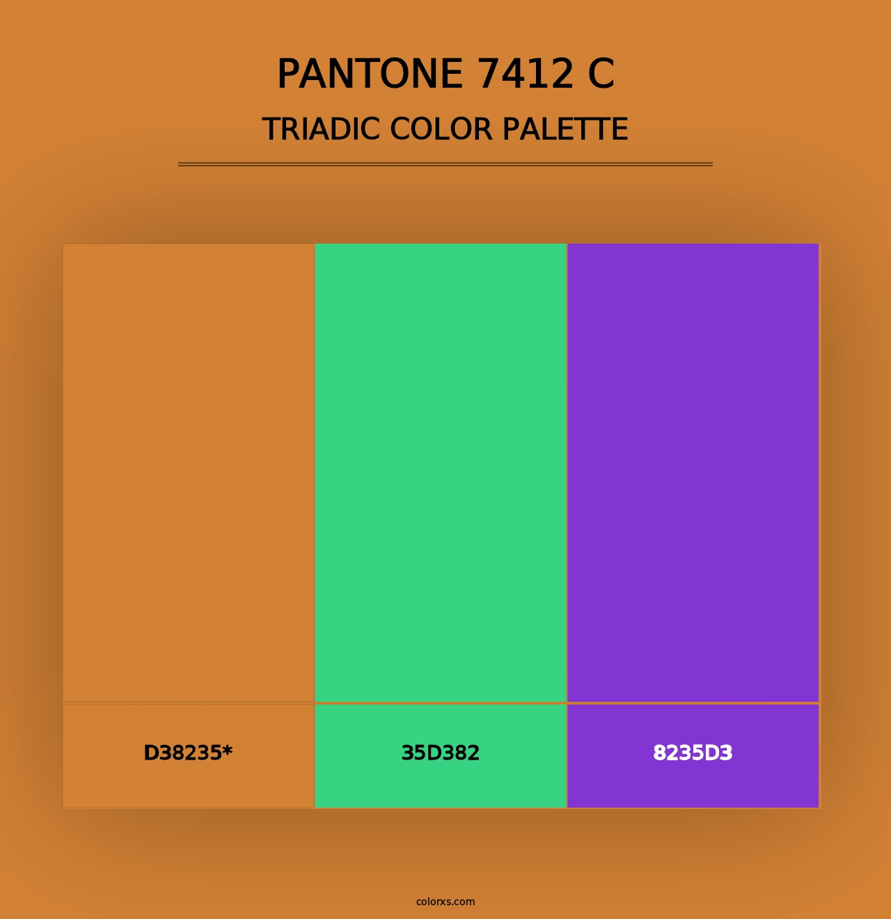 PANTONE 7412 C - Triadic Color Palette