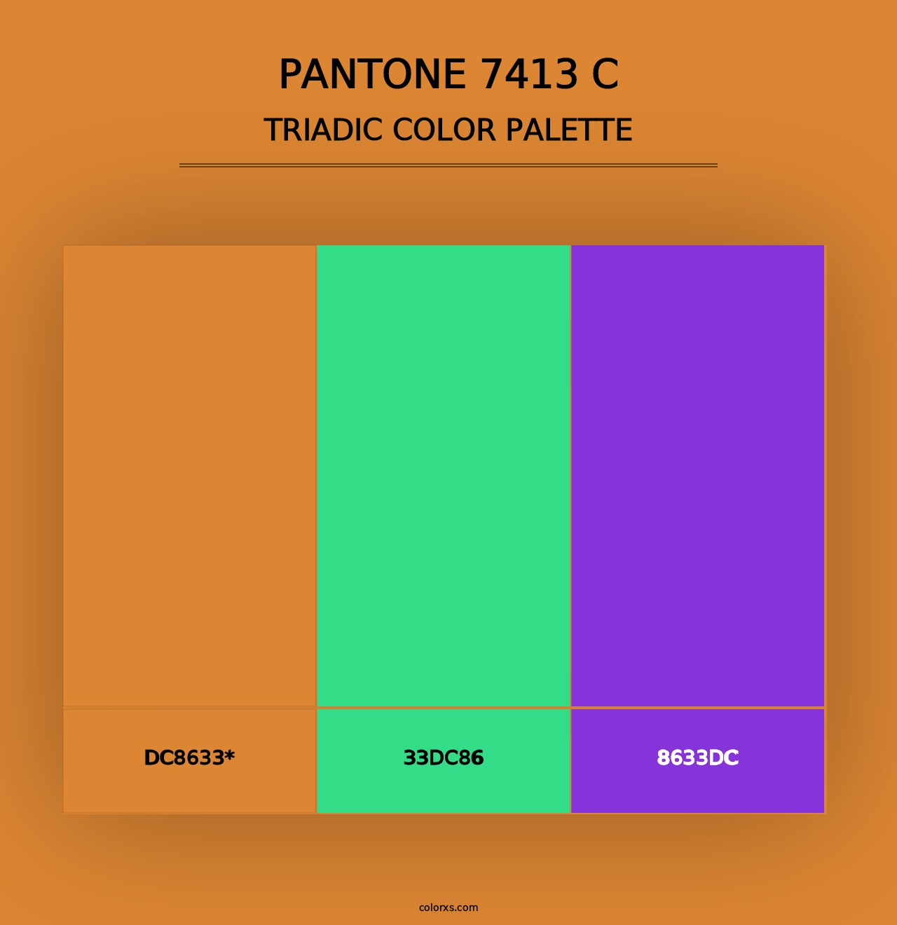 PANTONE 7413 C - Triadic Color Palette