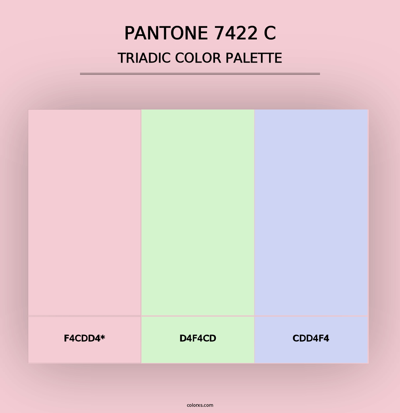 PANTONE 7422 C - Triadic Color Palette