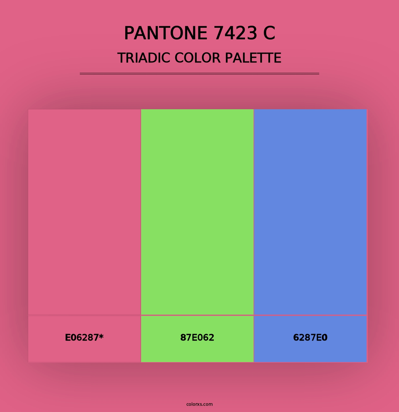 PANTONE 7423 C - Triadic Color Palette