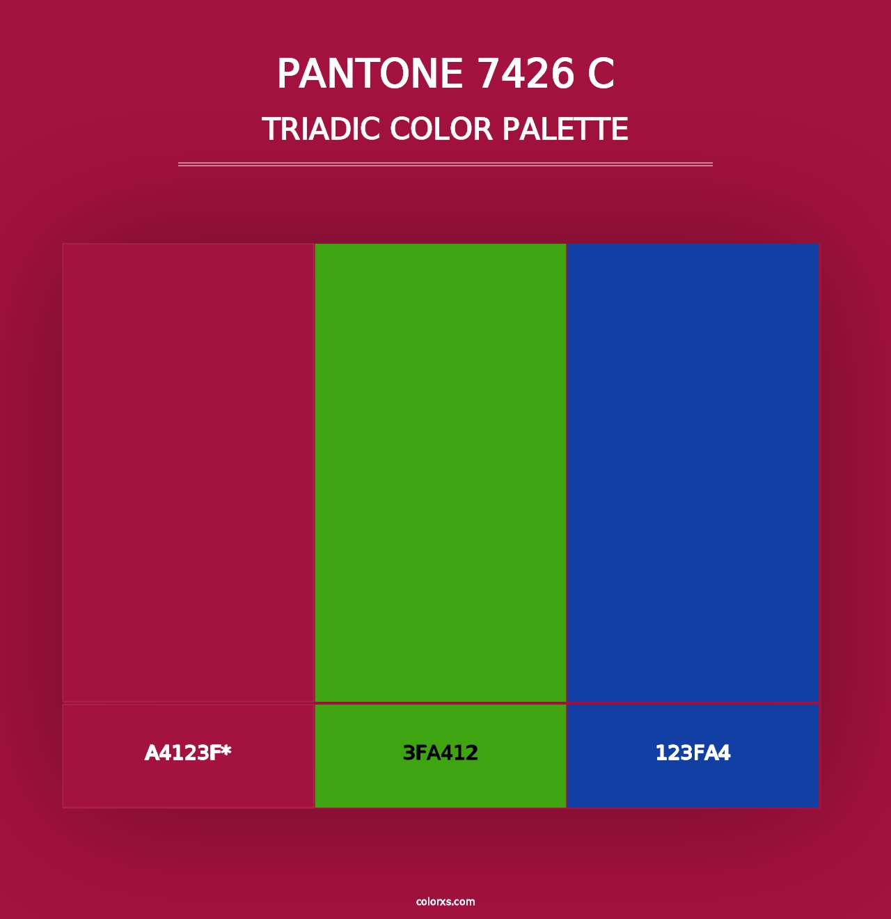 PANTONE 7426 C - Triadic Color Palette