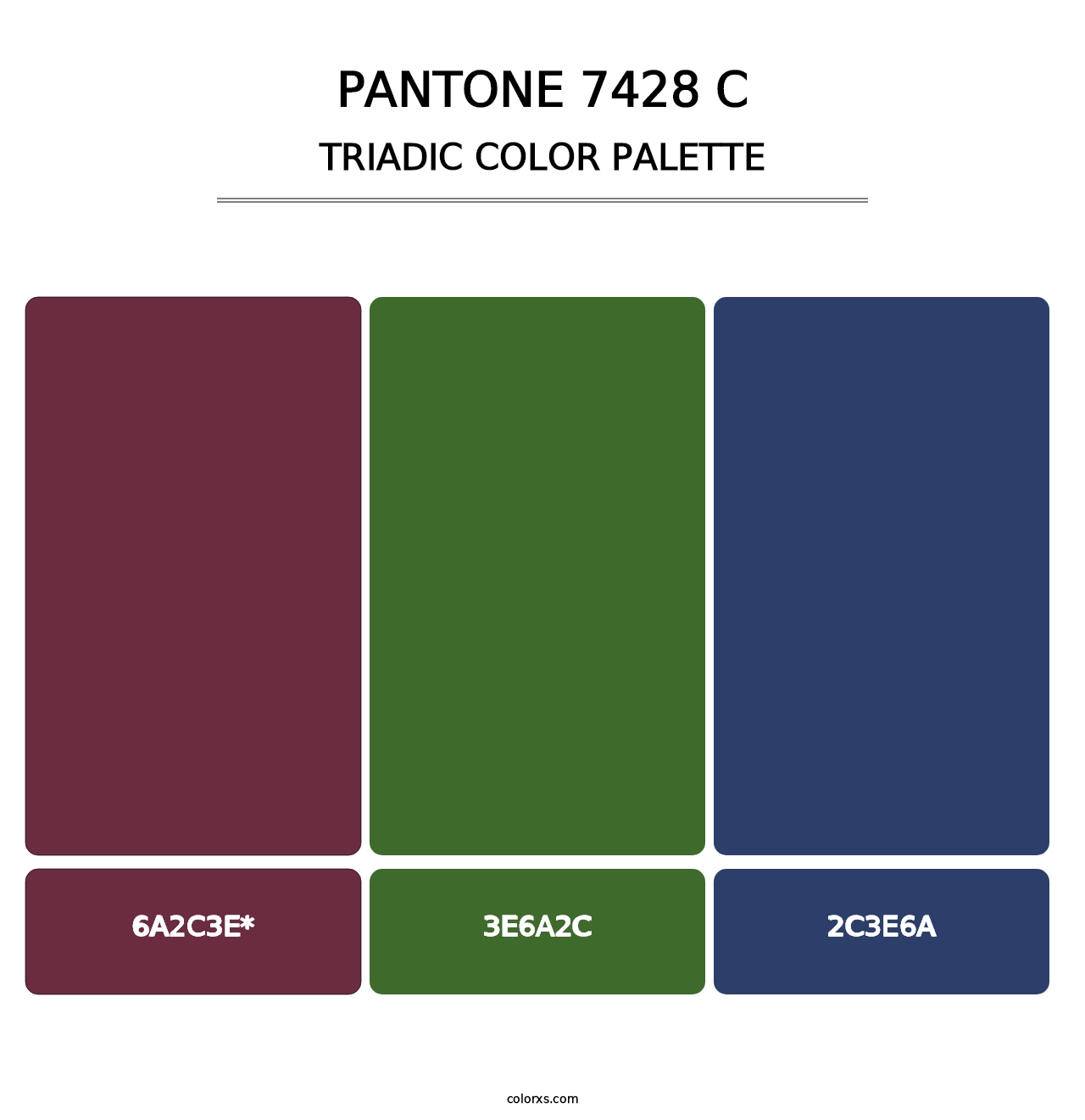 PANTONE 7428 C - Triadic Color Palette