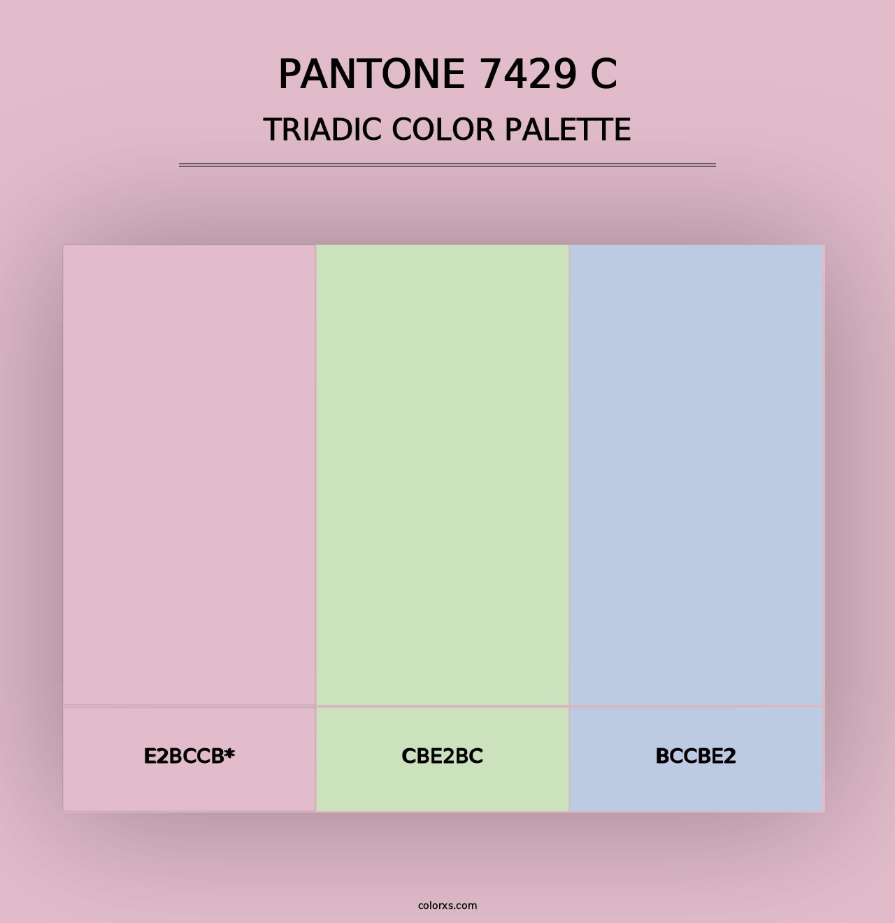 PANTONE 7429 C - Triadic Color Palette