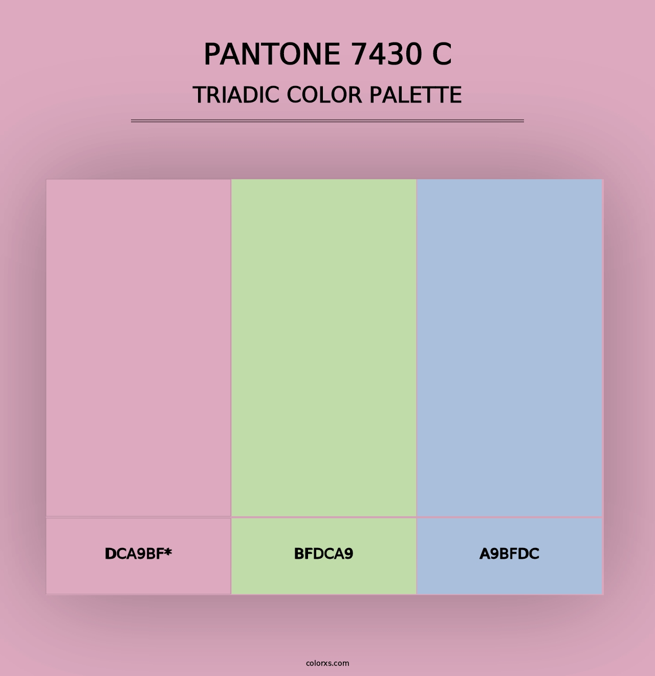 PANTONE 7430 C - Triadic Color Palette