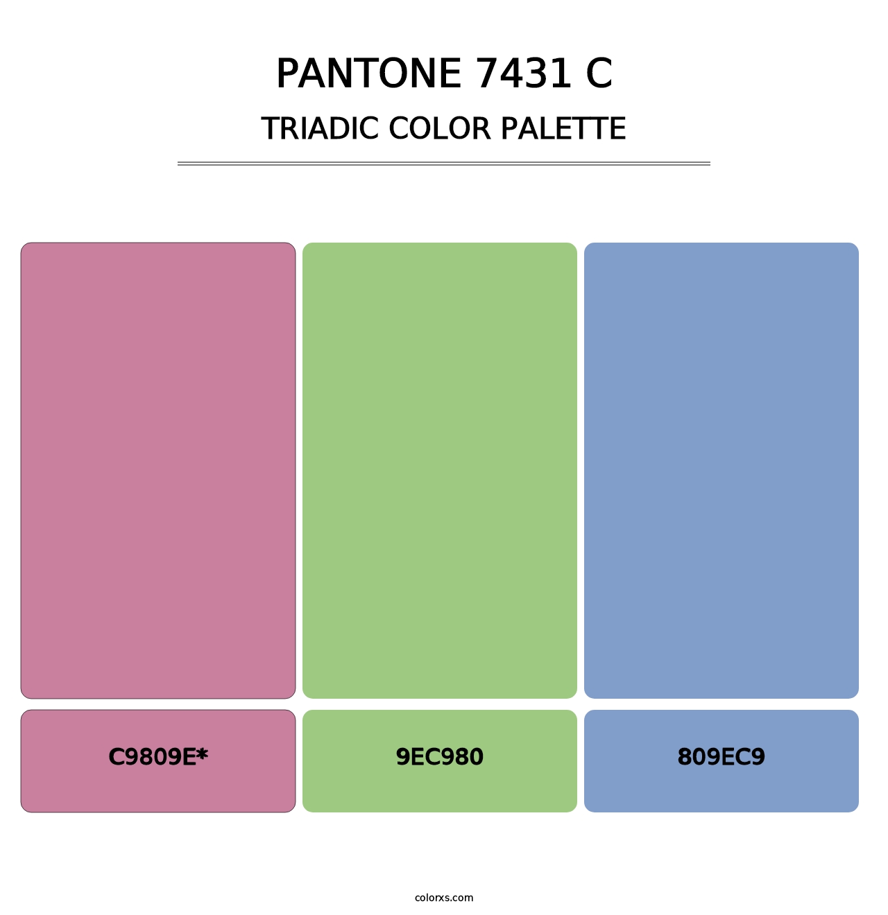 PANTONE 7431 C - Triadic Color Palette