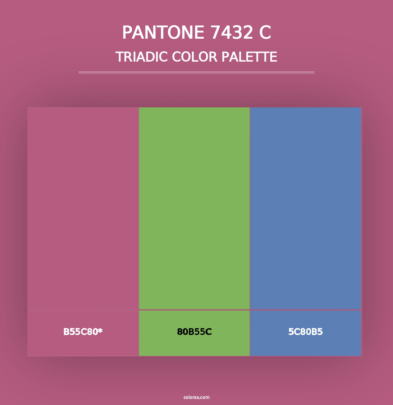 PANTONE 7432 C - Triadic Color Palette