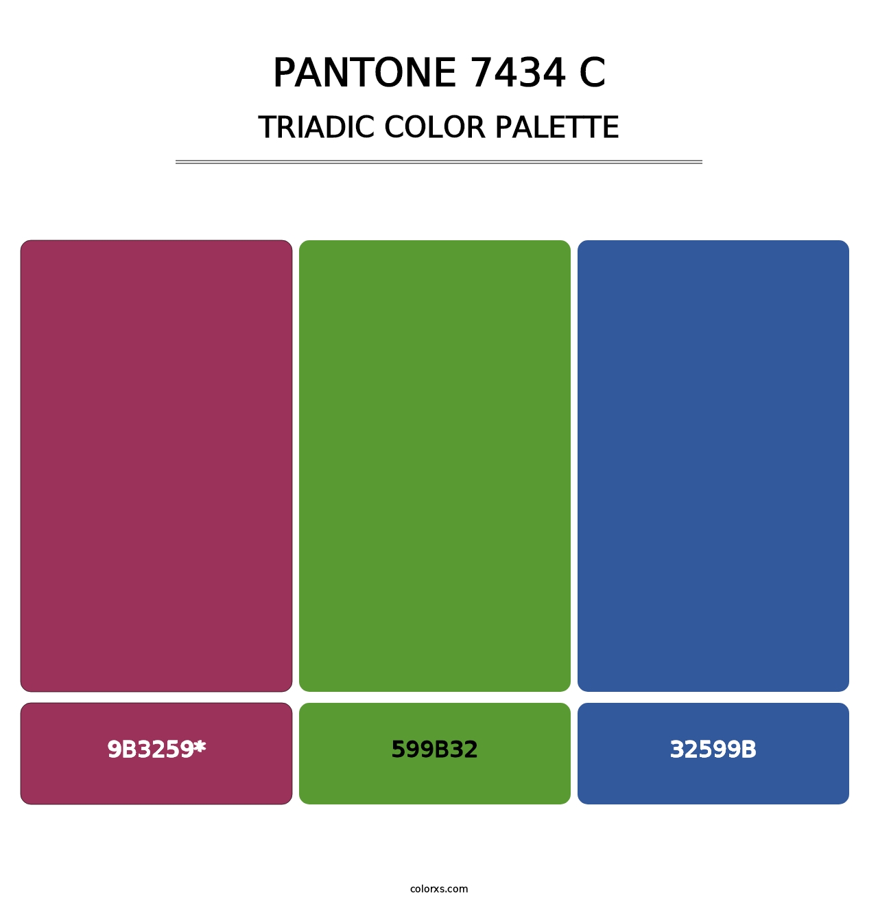 PANTONE 7434 C - Triadic Color Palette