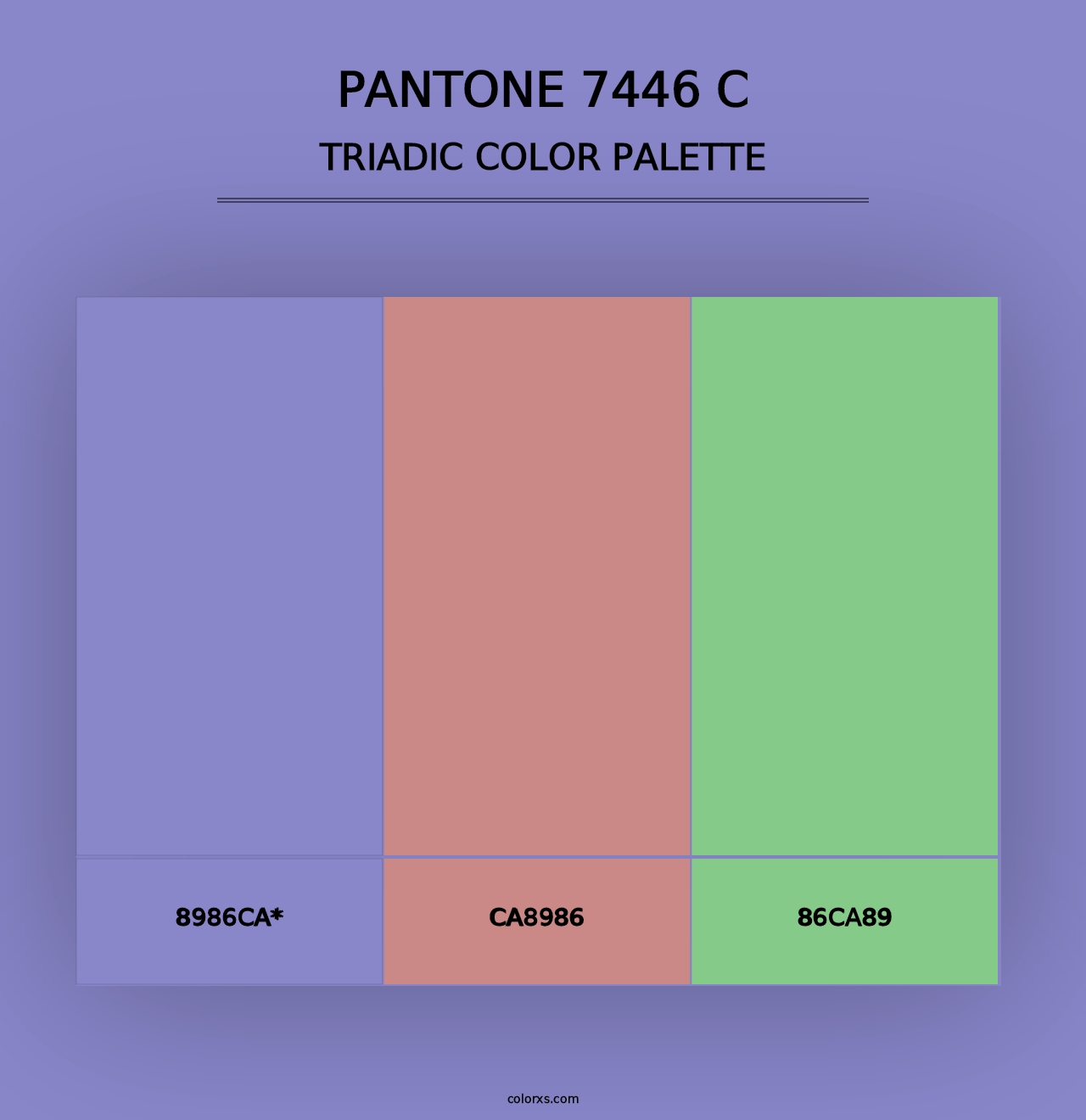 PANTONE 7446 C - Triadic Color Palette