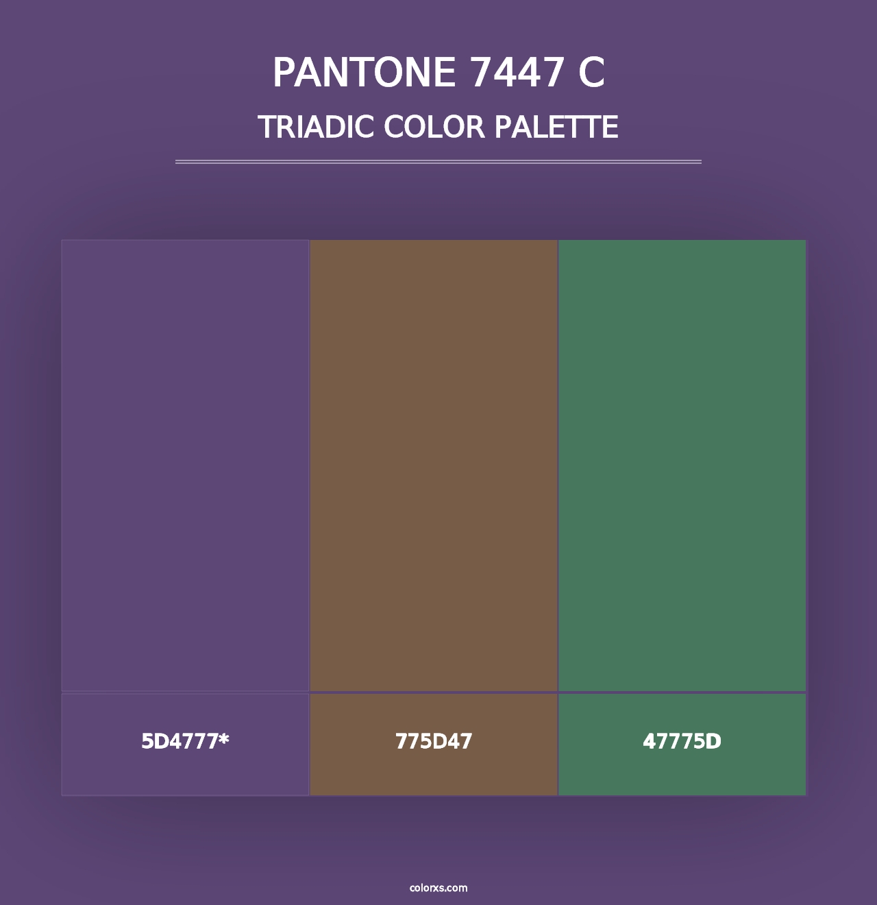 PANTONE 7447 C - Triadic Color Palette