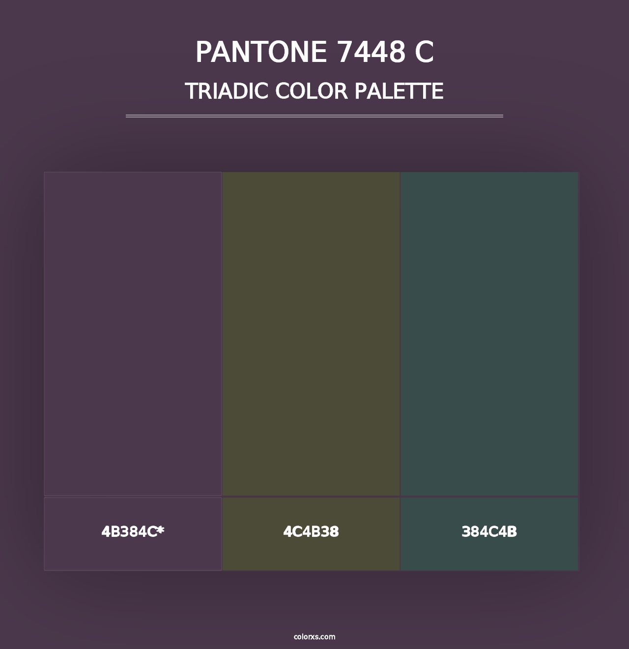 PANTONE 7448 C - Triadic Color Palette