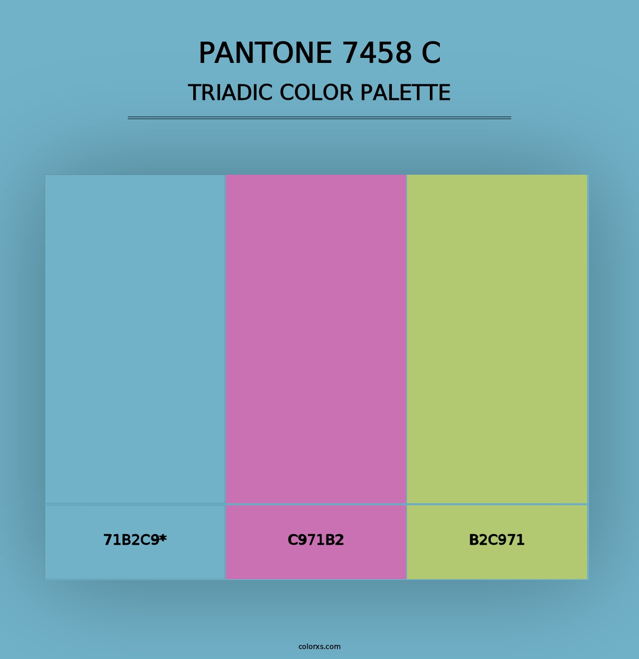 PANTONE 7458 C - Triadic Color Palette