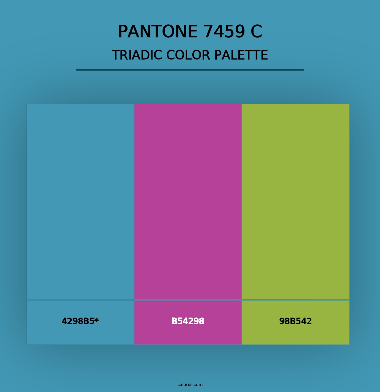 PANTONE 7459 C - Triadic Color Palette