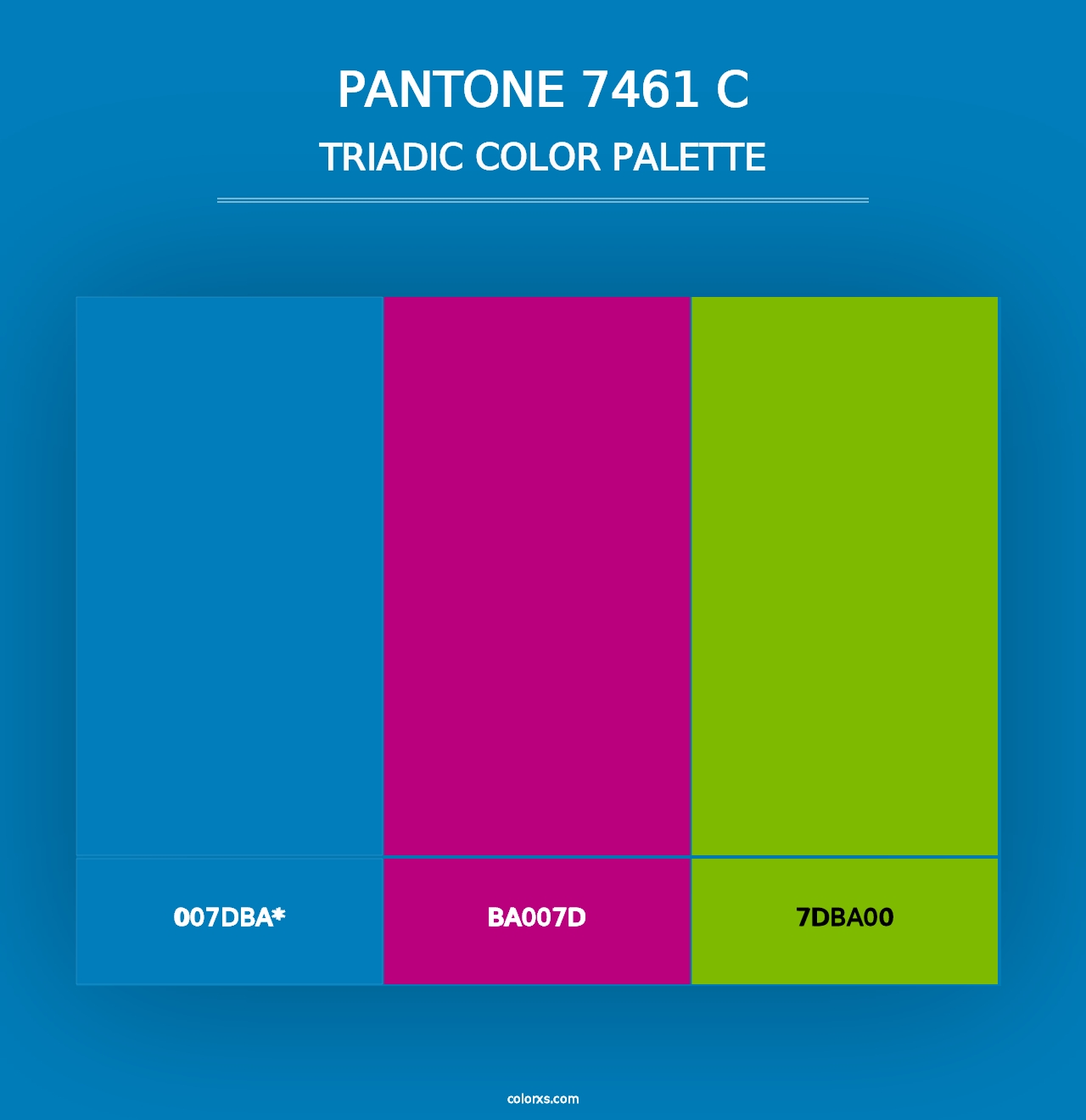 PANTONE 7461 C - Triadic Color Palette