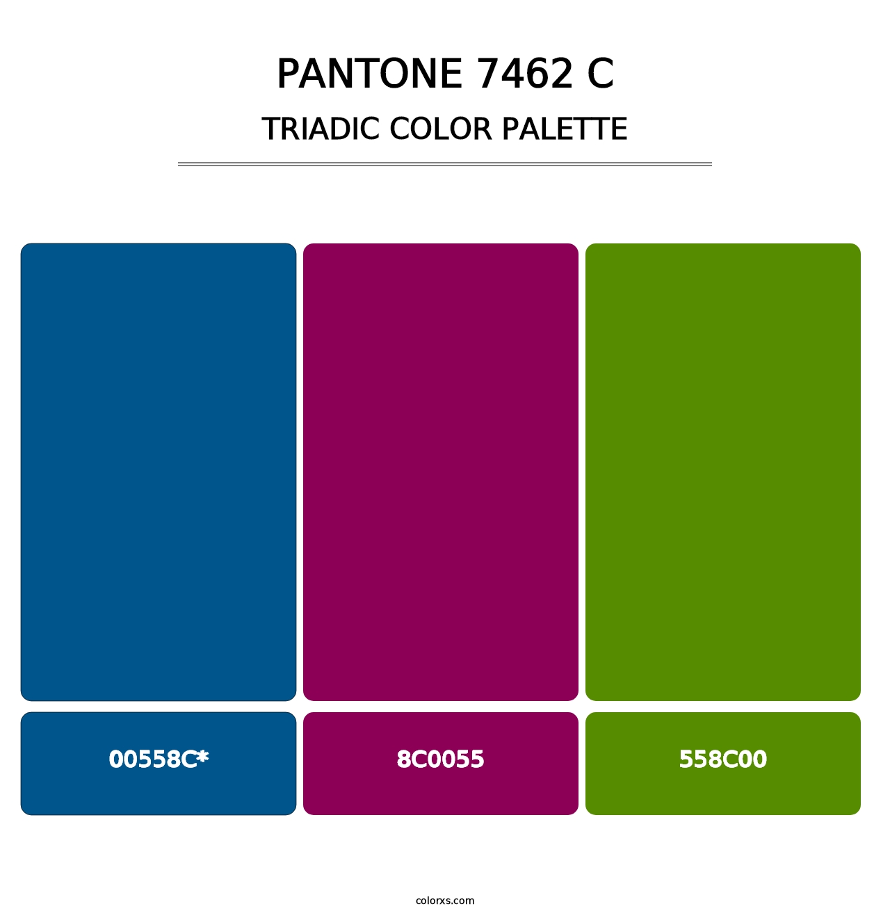 PANTONE 7462 C - Triadic Color Palette