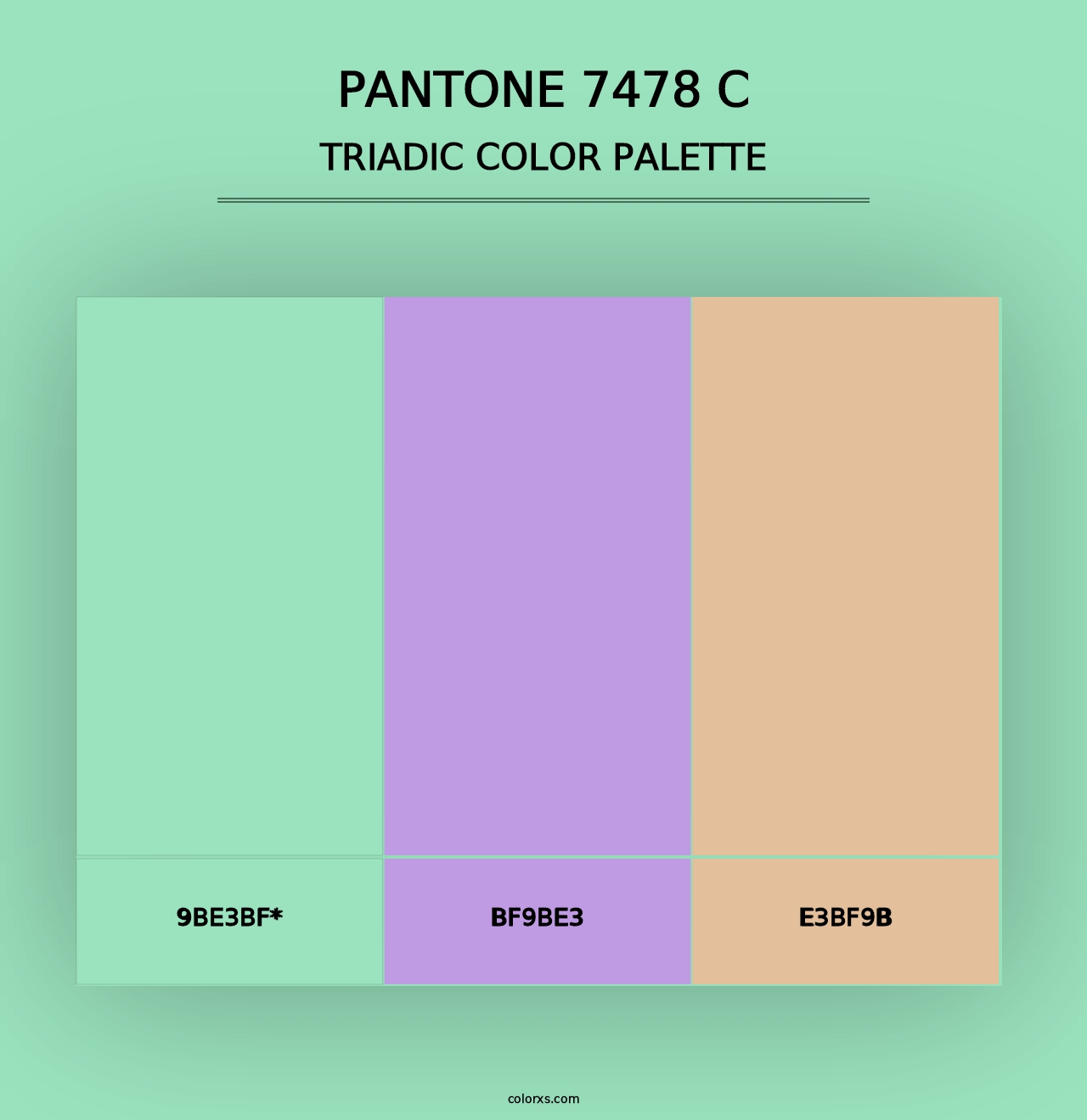 PANTONE 7478 C - Triadic Color Palette