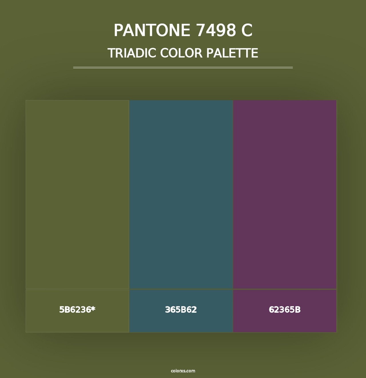 PANTONE 7498 C - Triadic Color Palette