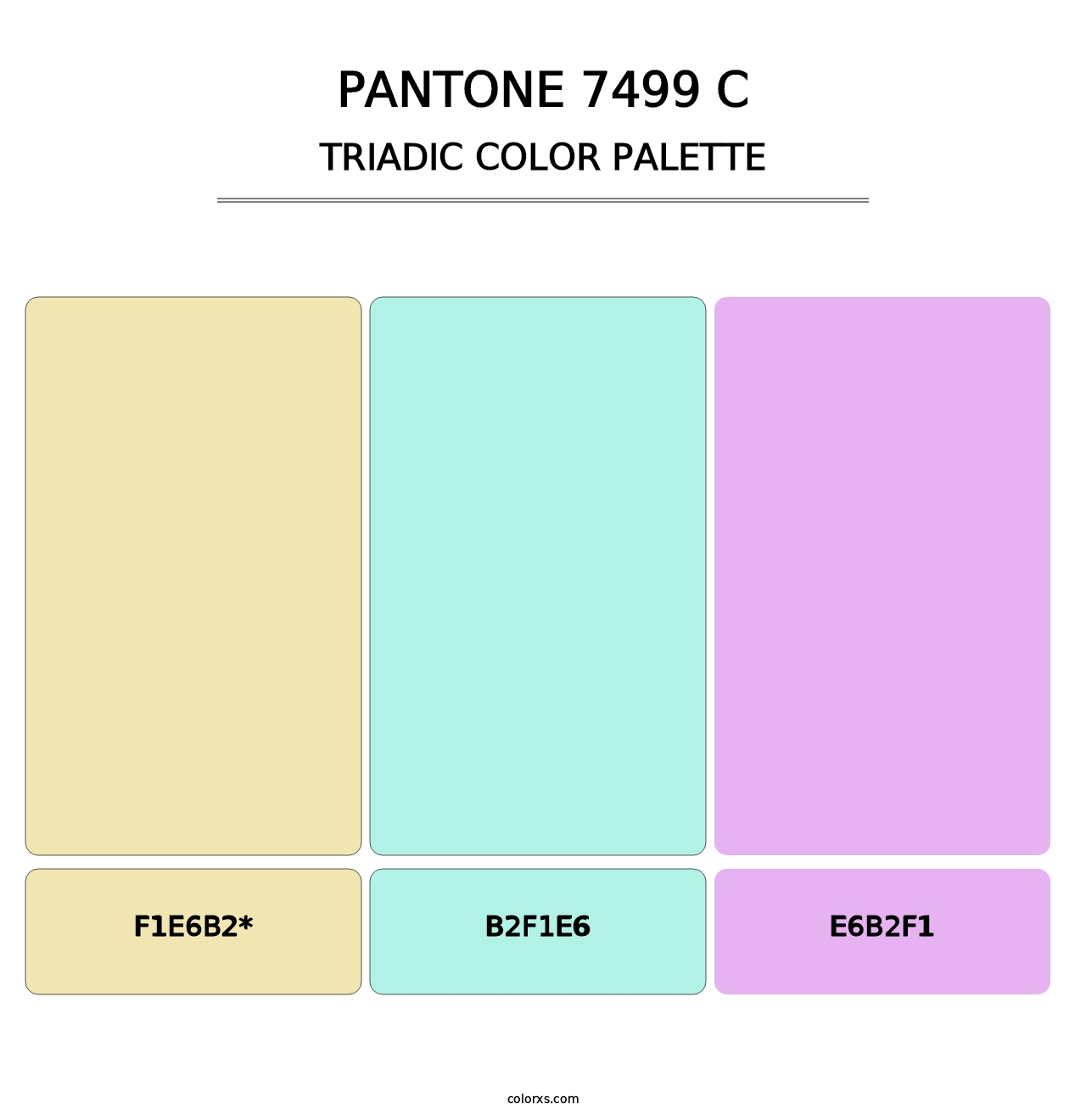 PANTONE 7499 C - Triadic Color Palette