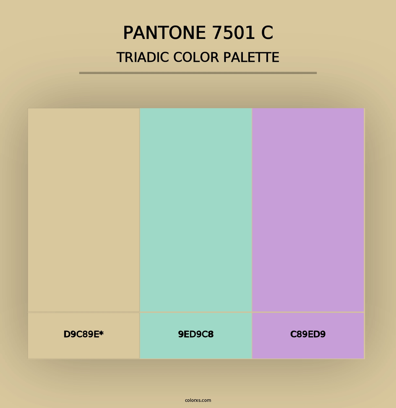 PANTONE 7501 C - Triadic Color Palette