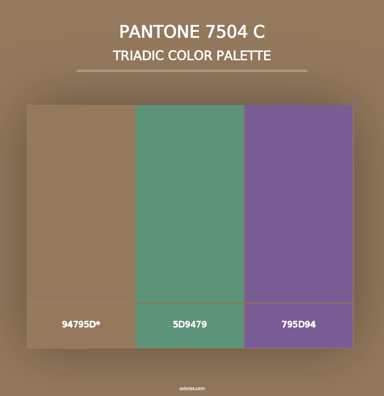 PANTONE 7504 C - Triadic Color Palette