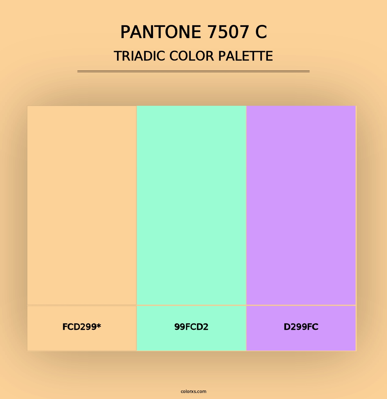 PANTONE 7507 C - Triadic Color Palette