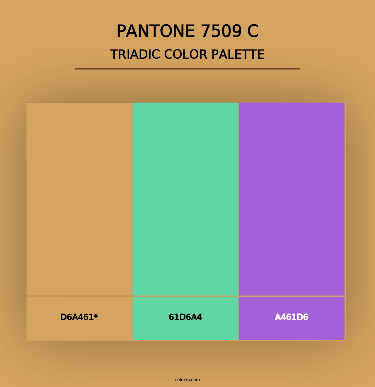 PANTONE 7509 C - Triadic Color Palette