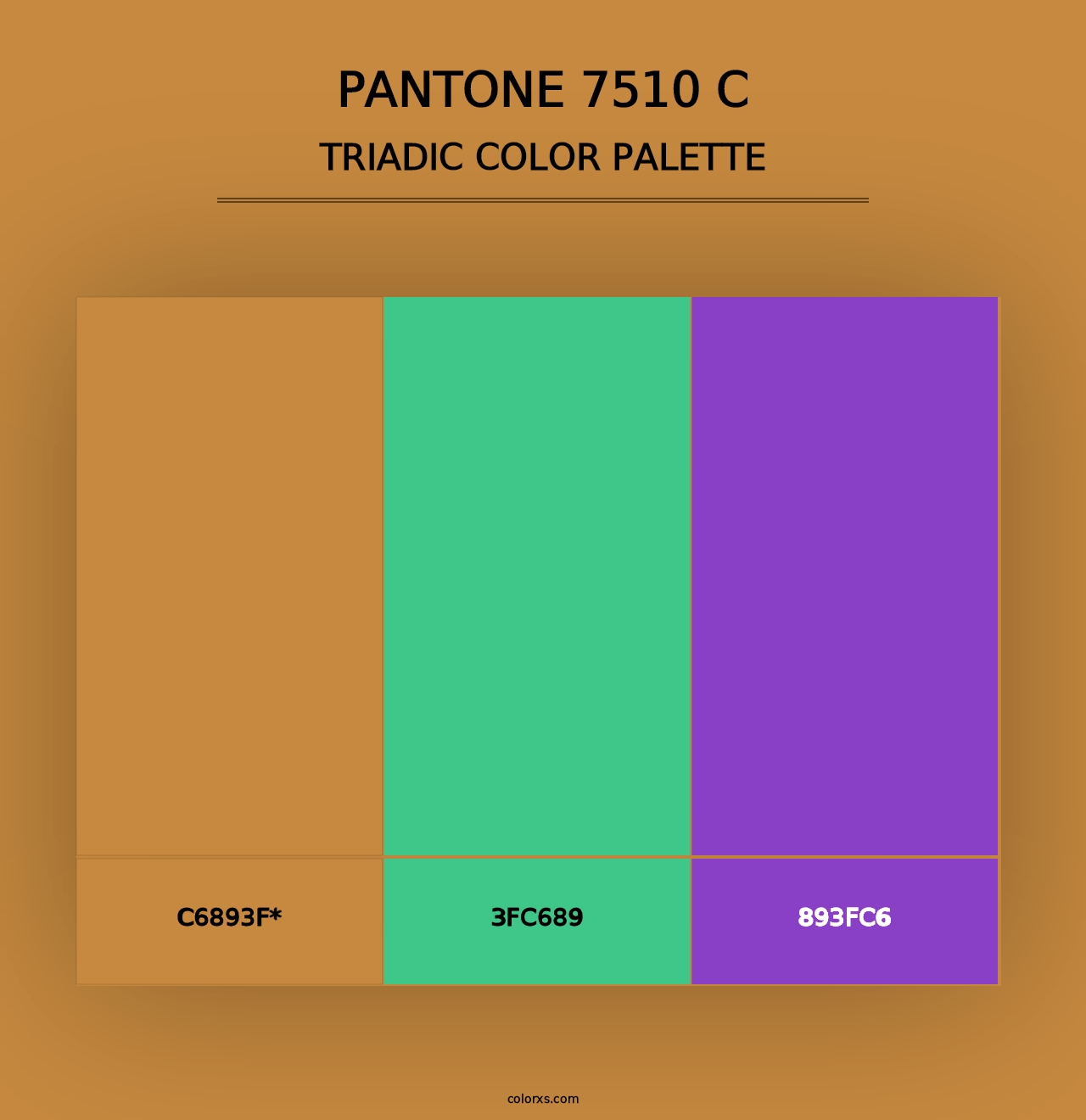 PANTONE 7510 C - Triadic Color Palette