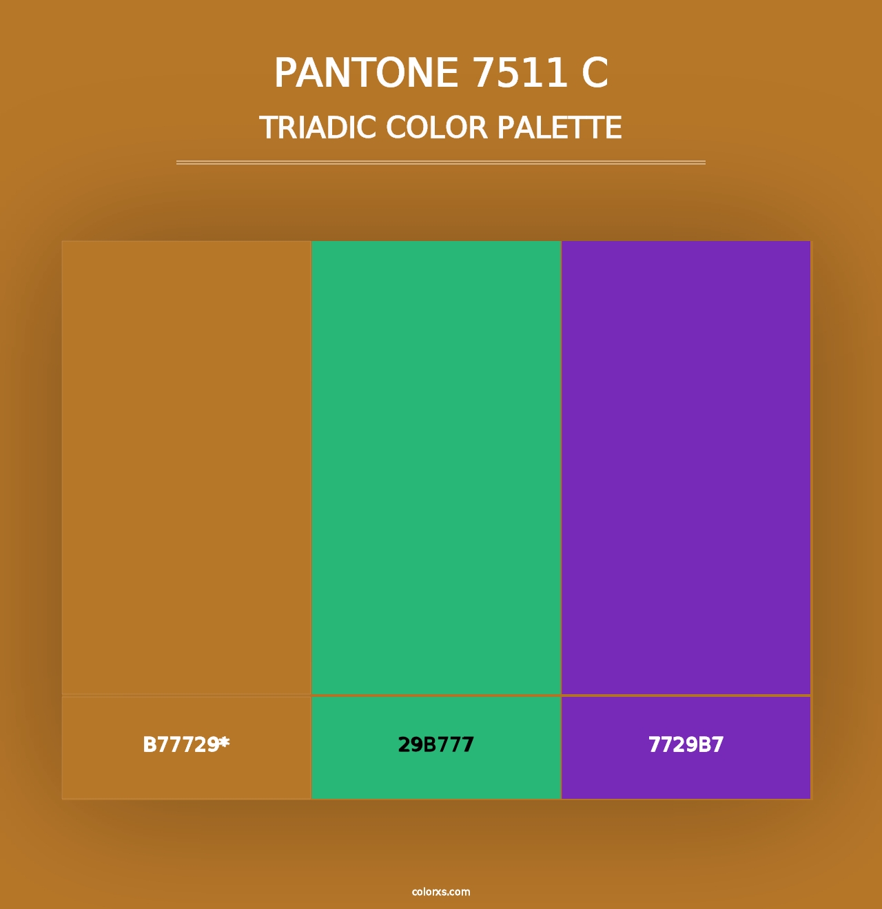 PANTONE 7511 C - Triadic Color Palette