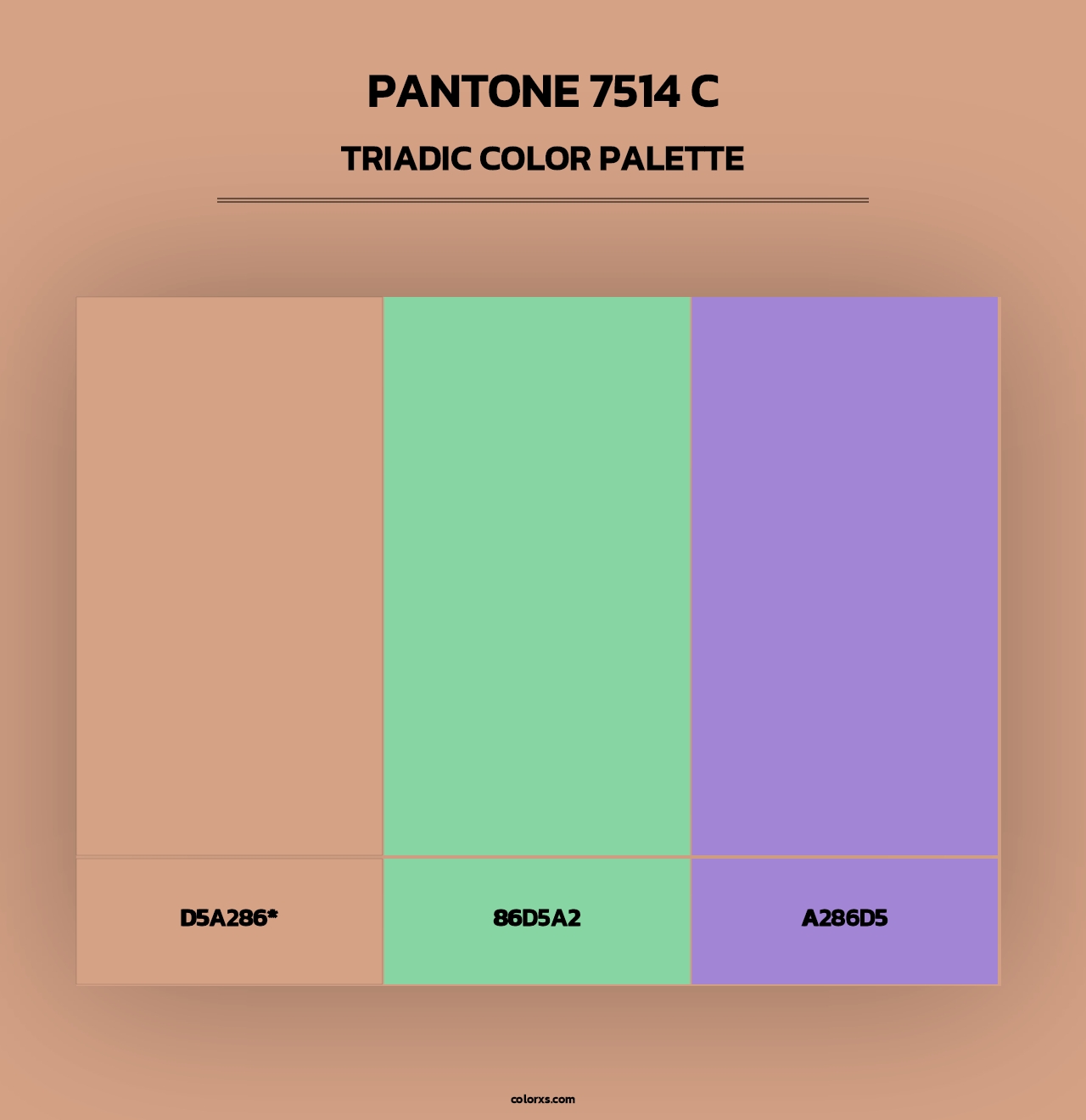 PANTONE 7514 C - Triadic Color Palette