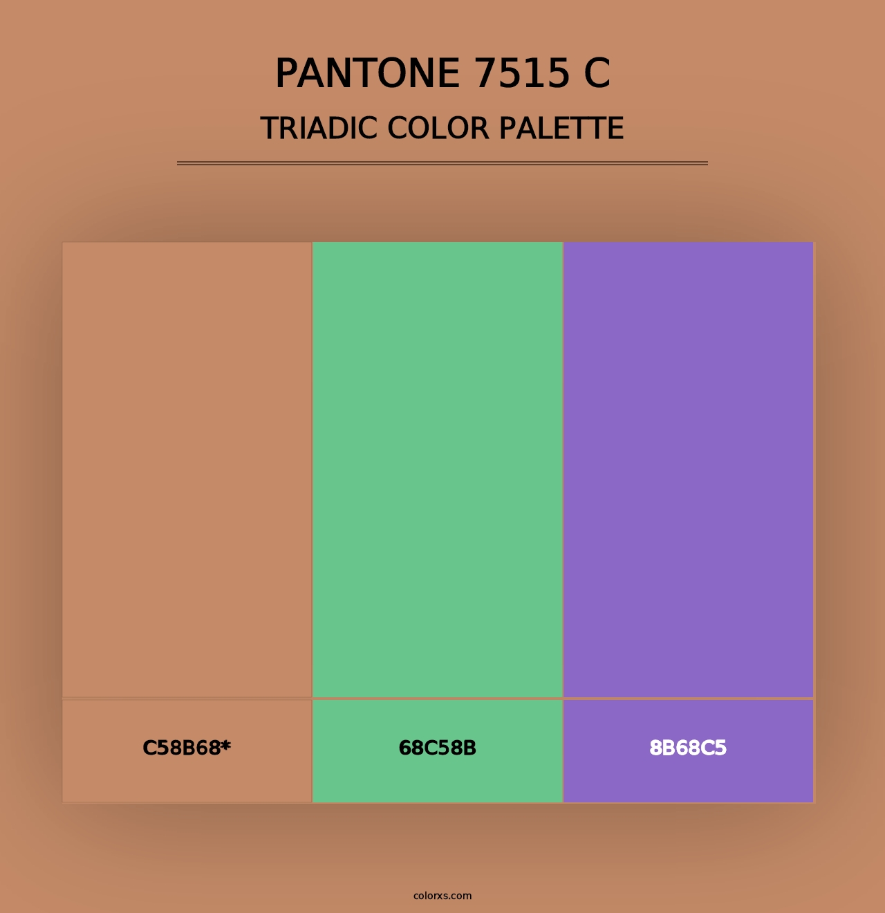 PANTONE 7515 C - Triadic Color Palette