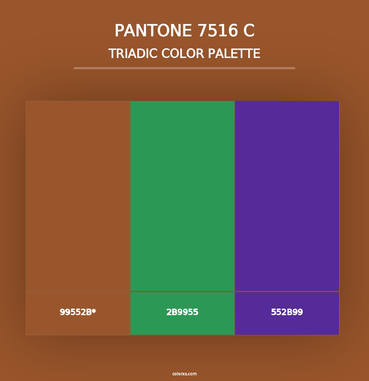 PANTONE 7516 C - Triadic Color Palette