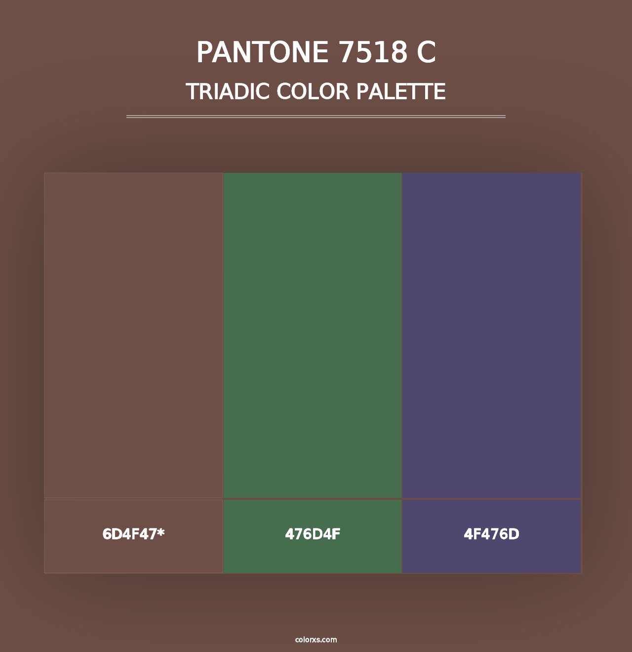 PANTONE 7518 C - Triadic Color Palette