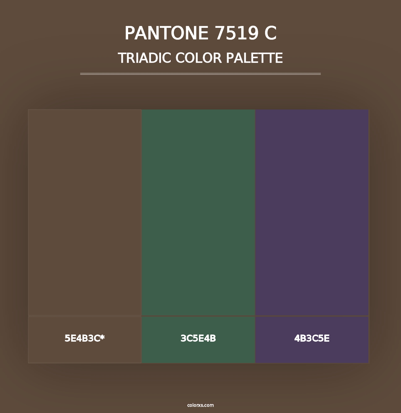 PANTONE 7519 C - Triadic Color Palette