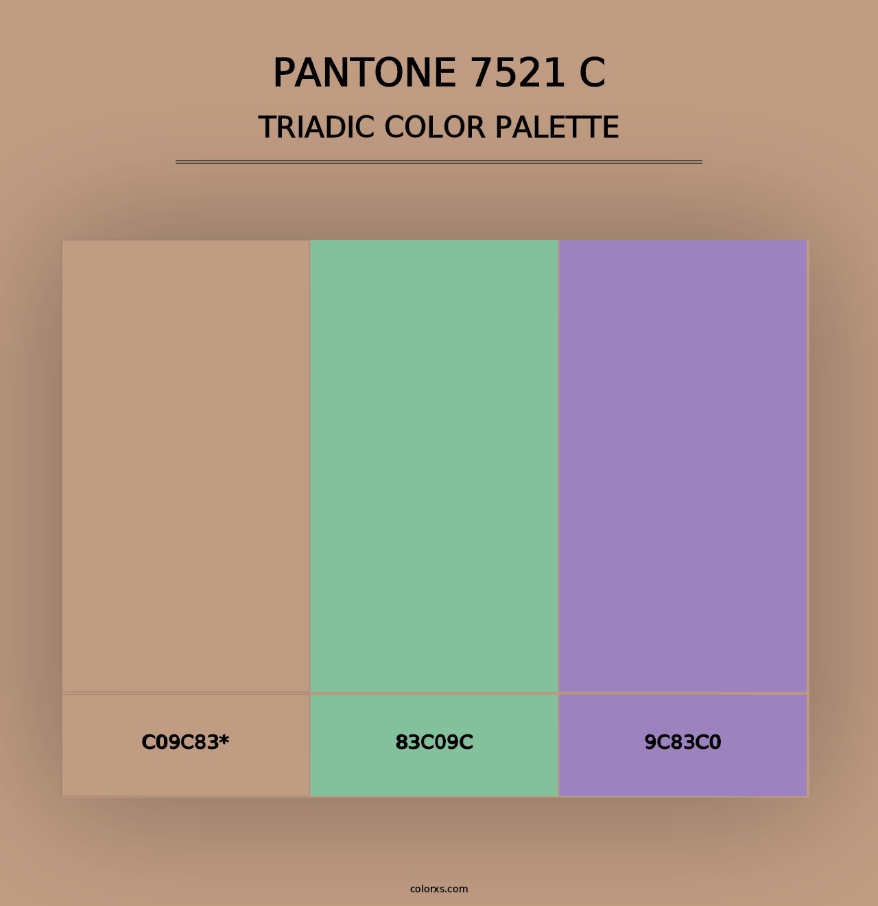 PANTONE 7521 C - Triadic Color Palette