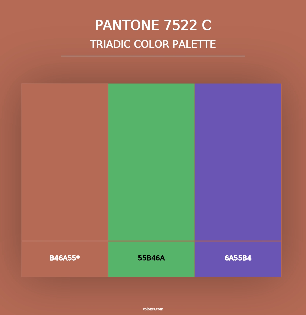 PANTONE 7522 C - Triadic Color Palette