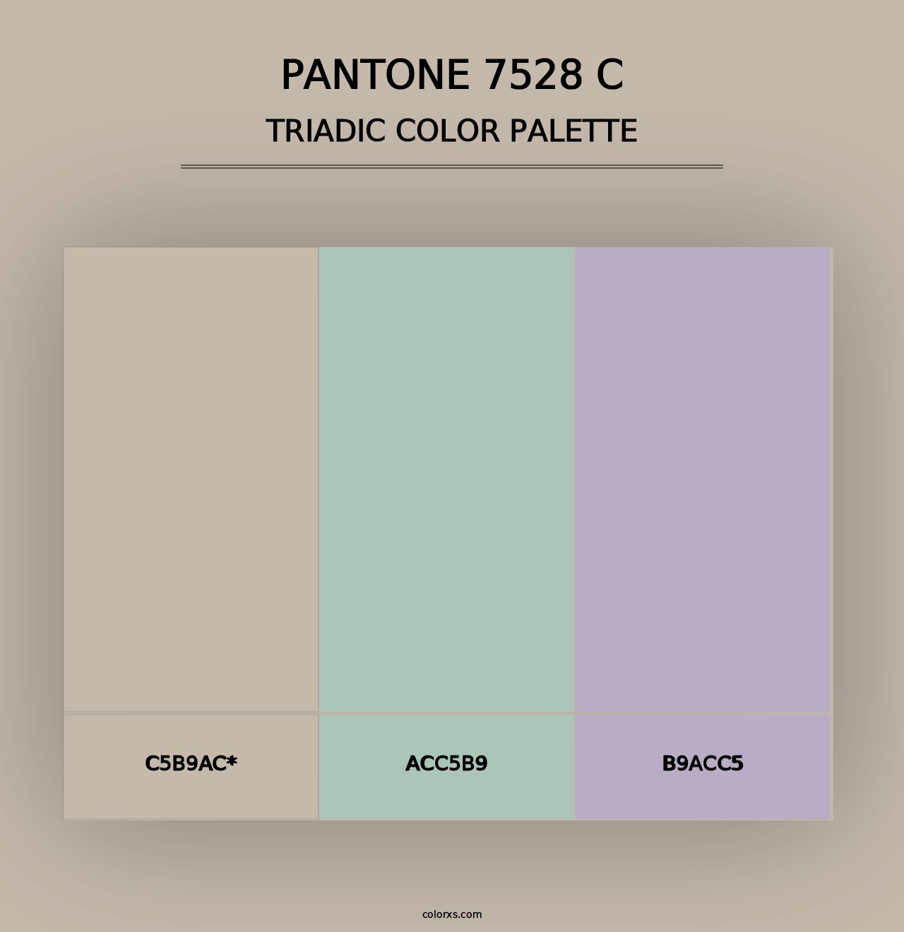 PANTONE 7528 C - Triadic Color Palette