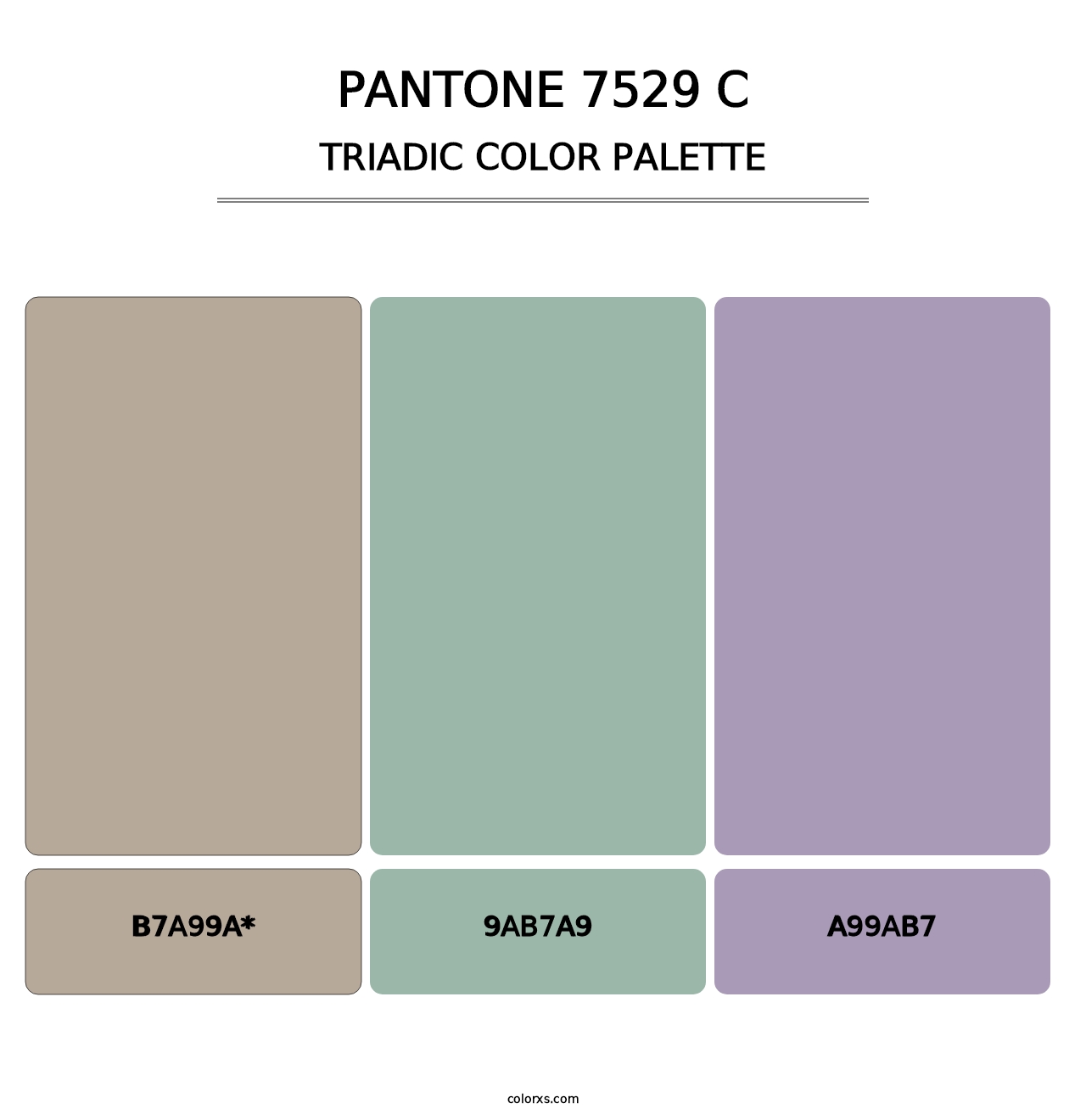 PANTONE 7529 C - Triadic Color Palette