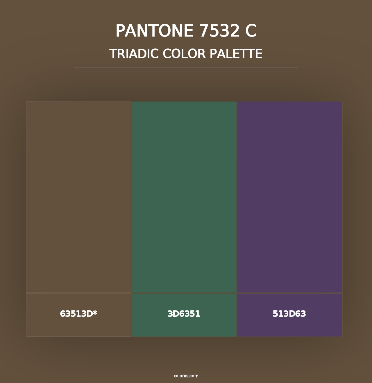 PANTONE 7532 C - Triadic Color Palette