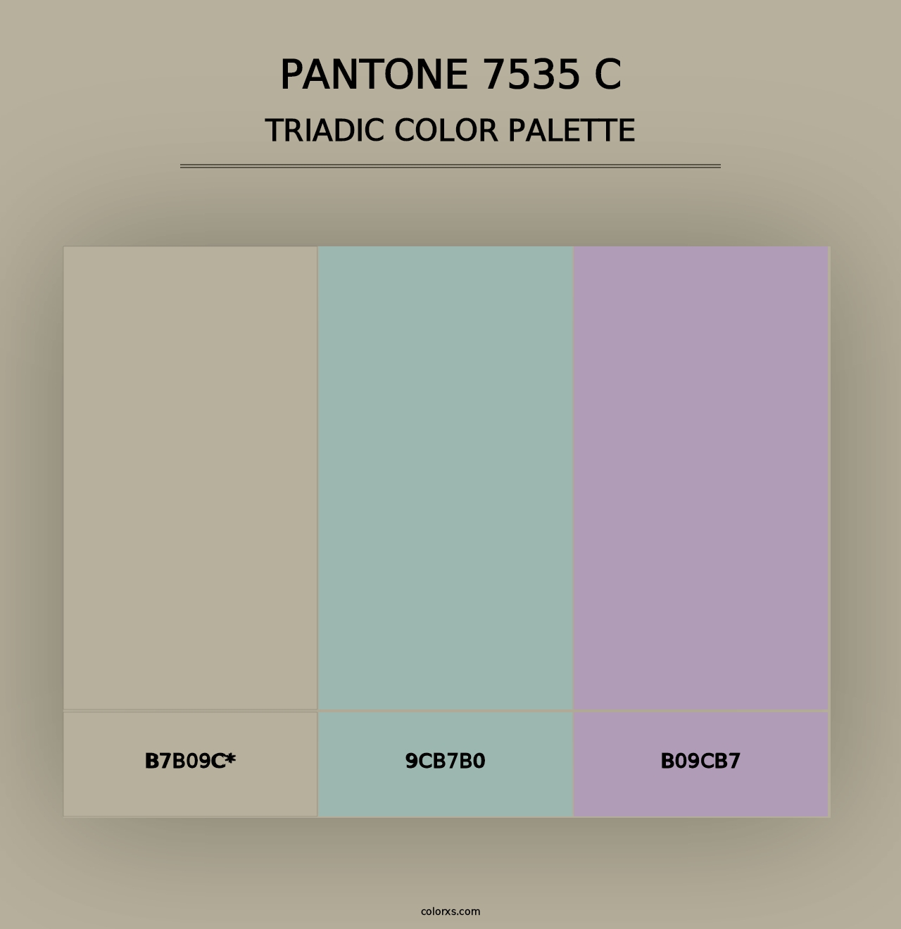 PANTONE 7535 C - Triadic Color Palette