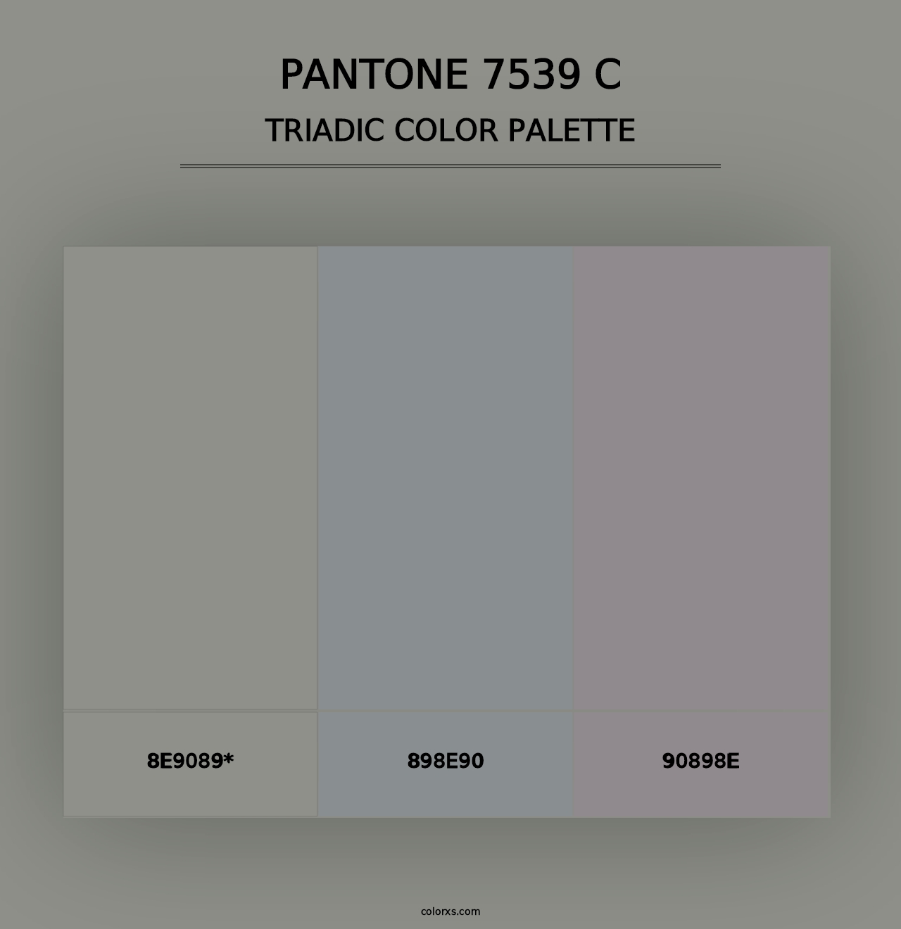 PANTONE 7539 C - Triadic Color Palette