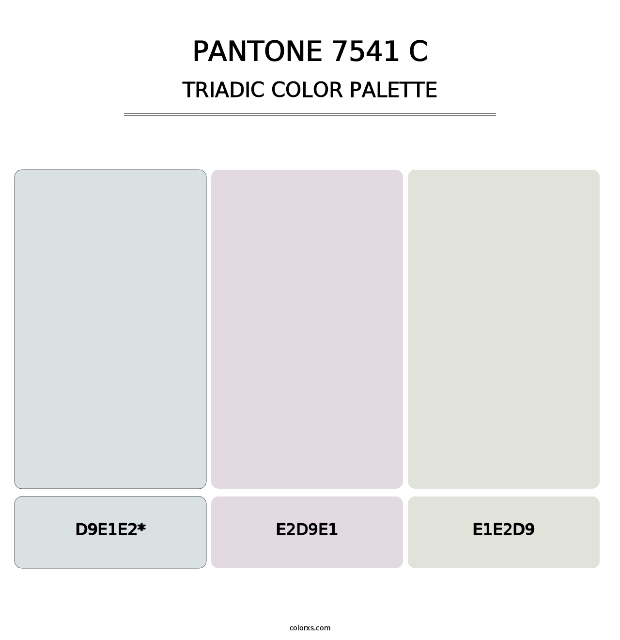 PANTONE 7541 C - Triadic Color Palette