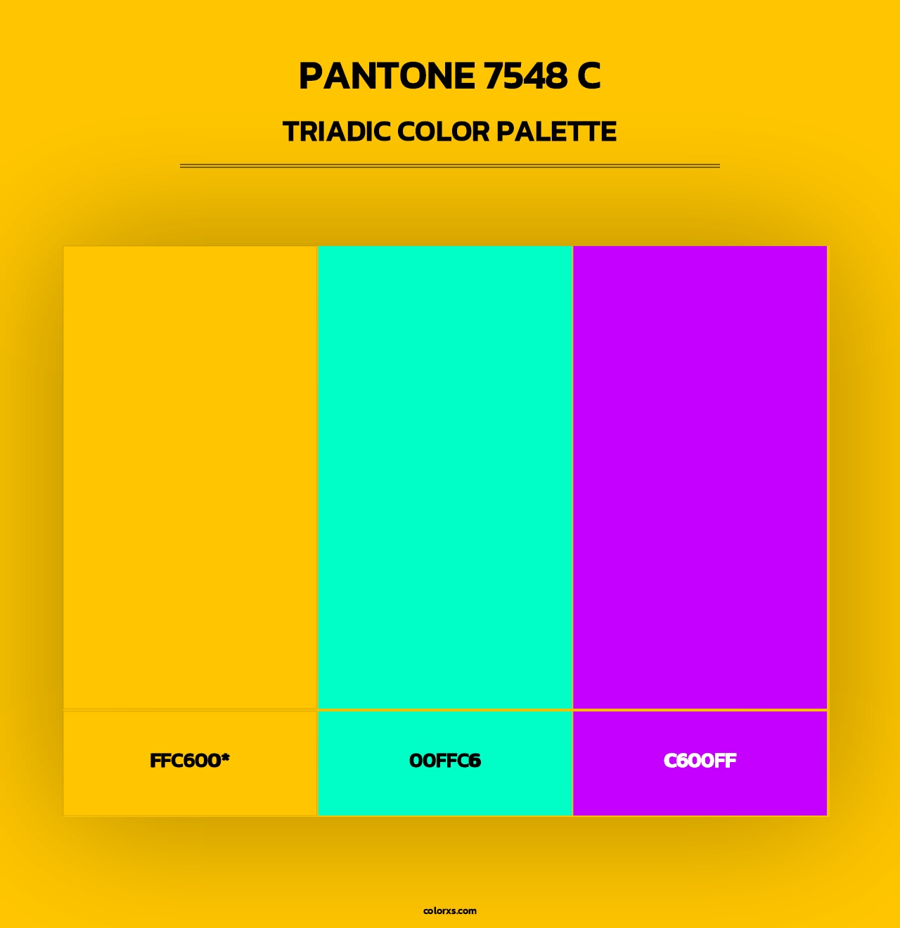 PANTONE 7548 C - Triadic Color Palette