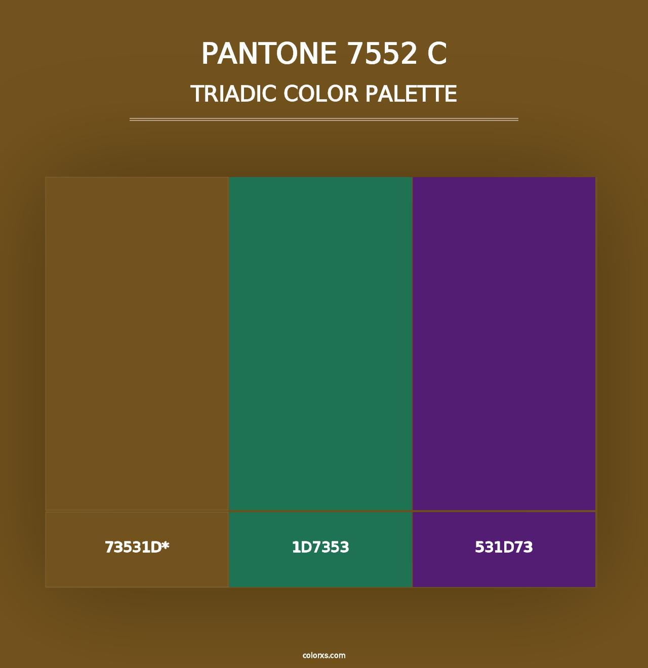 PANTONE 7552 C - Triadic Color Palette