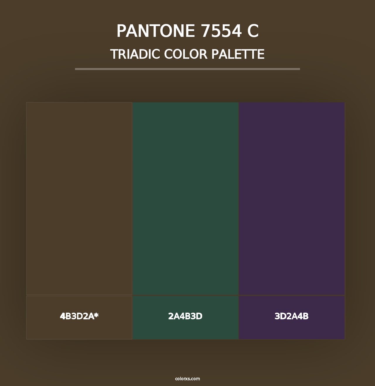 PANTONE 7554 C - Triadic Color Palette